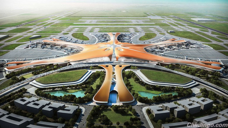 扎哈公布在北京世界最大机场的设计计划.jpg