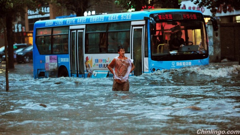 china's flooded cities