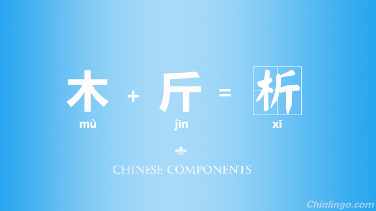 chinese components, chinese radicals, chinese characters, learning chinese