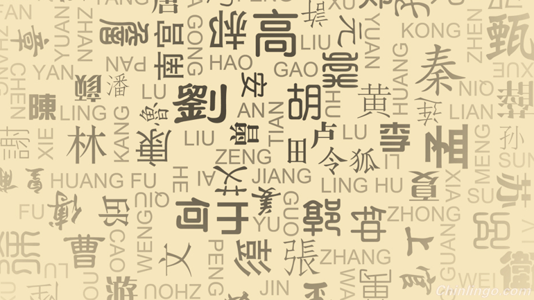 chinese surnames, chinese names, learning chinese