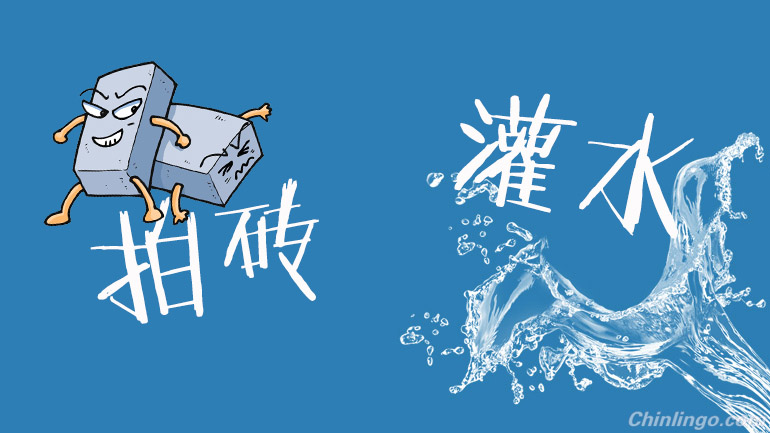 灌水 (guàn shuǐ), 拍砖 (pāi zhuān)