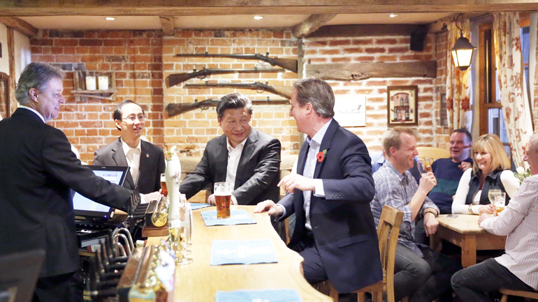 Greene King IPA in China, David Cameron, Xi Jinping