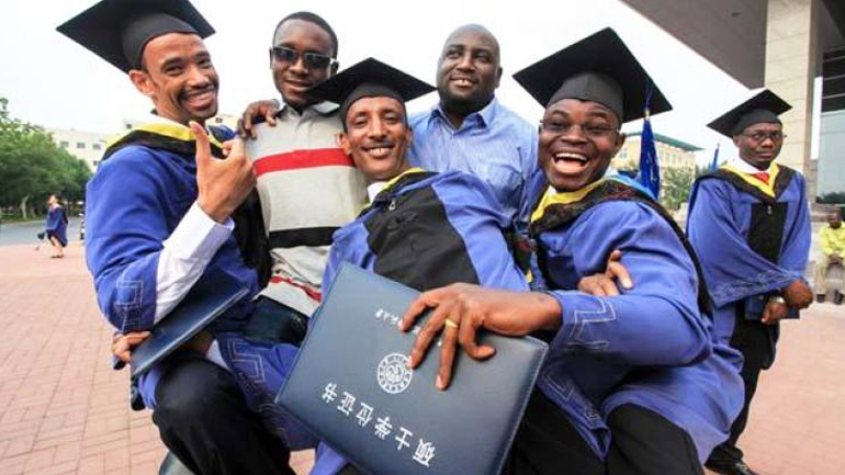 Africans at Chinese universities, learning Chinese in China