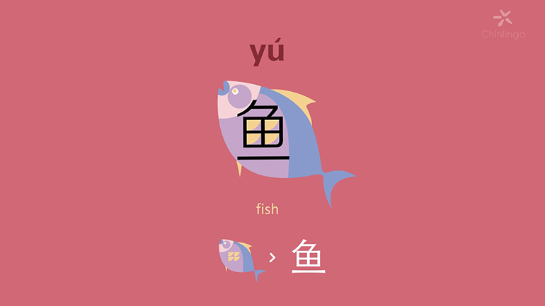 fish, learn chinese, chinese character