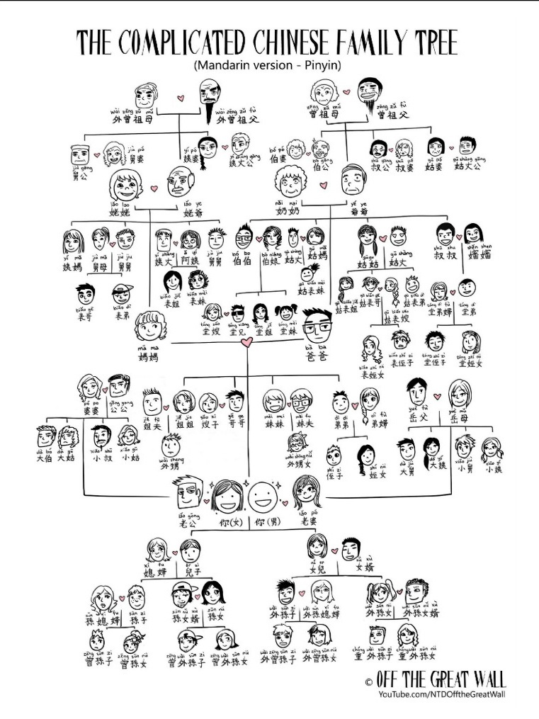 chinese family tree, chinese kinship terms